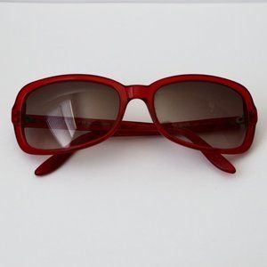 Ralph Lauren Red Rectangular Retro Sunglasses
